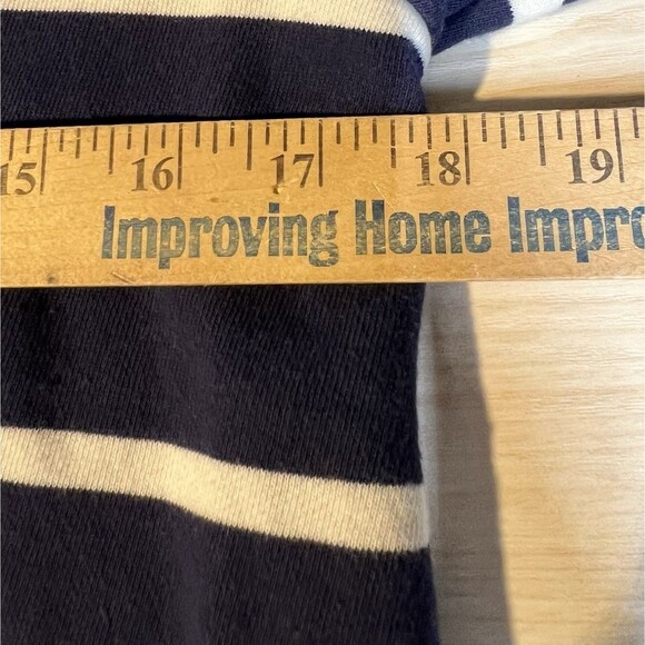 Vineyard Vines Womens 1/4 Zip Blue White Striped Coastal Nautical Small - Picture 8 of 10